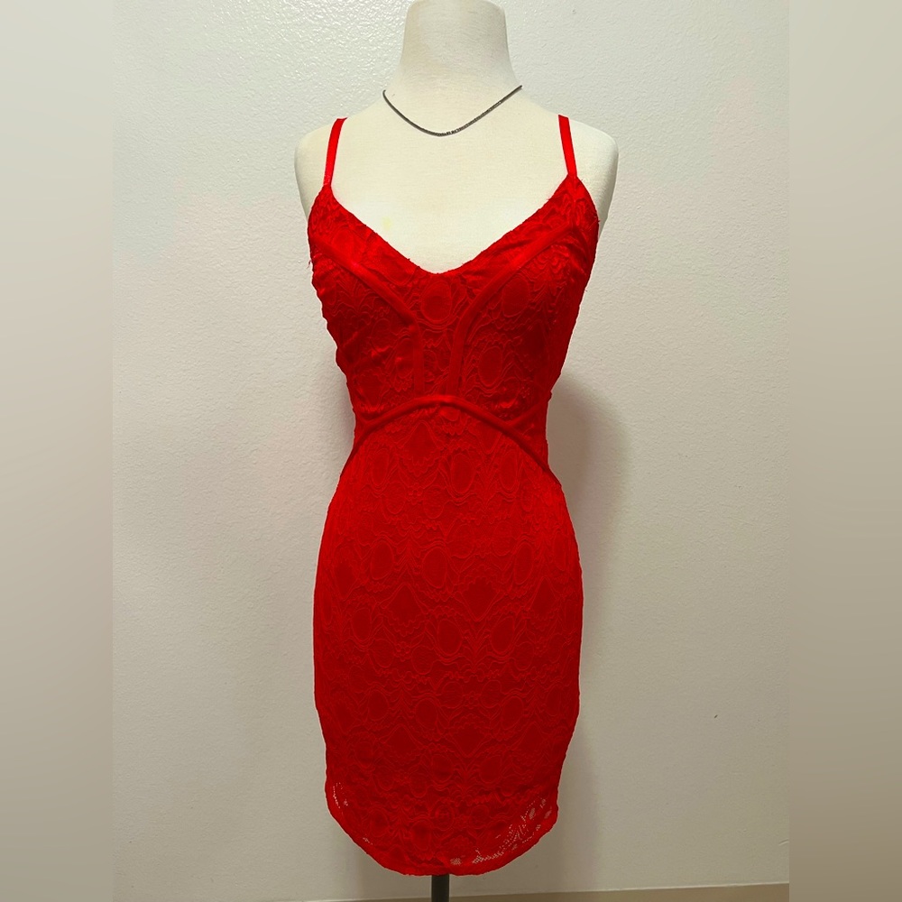 Party mini red dress. Normal used. In good condition. Small size.